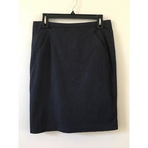 Ann Taylor Loft Dark Denim Skirt